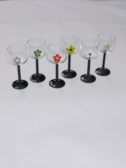 Dots - Black Stem Wine Flowers