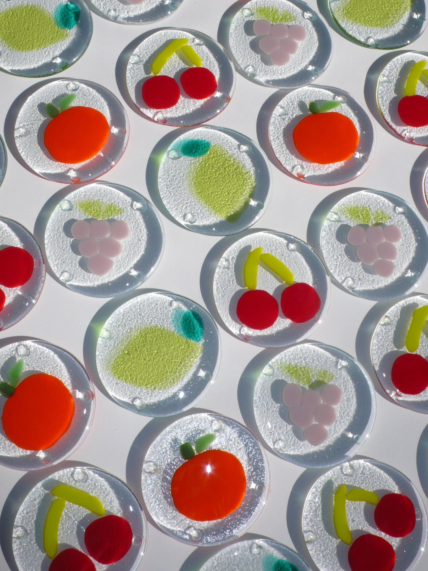 Clear Fruity Glass Coaster